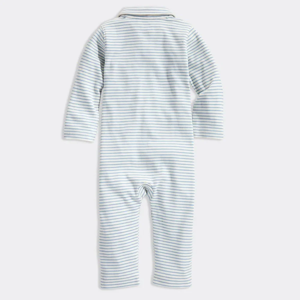 NWT Vineyard Vines Baby Boy Polo Long All Dockside Blue 6-12M - Picture 2 of 6